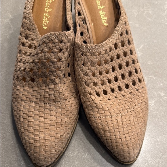 Altar'd State Taupe Mules with Perforated Suede and Low Heel - Picture 6 of 7